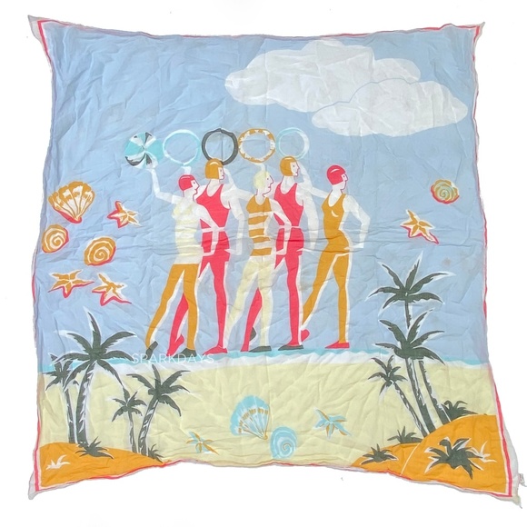Accessories - Vintage Olympics at the Beach Scarf Made in Italy Accessories - Vintage Olympics at the Beach Scarf Made in Italy